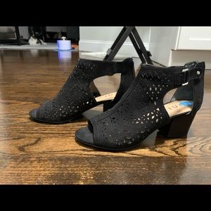 Black Peep Toe Bootie- never worn